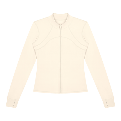 Women's Fitted Training Jacket in Light Apricot, front