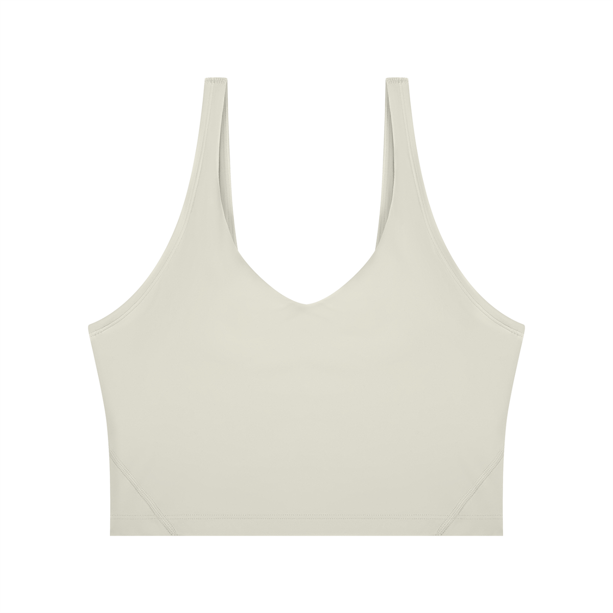 Cropped Yoga Tank in Light Grey, front