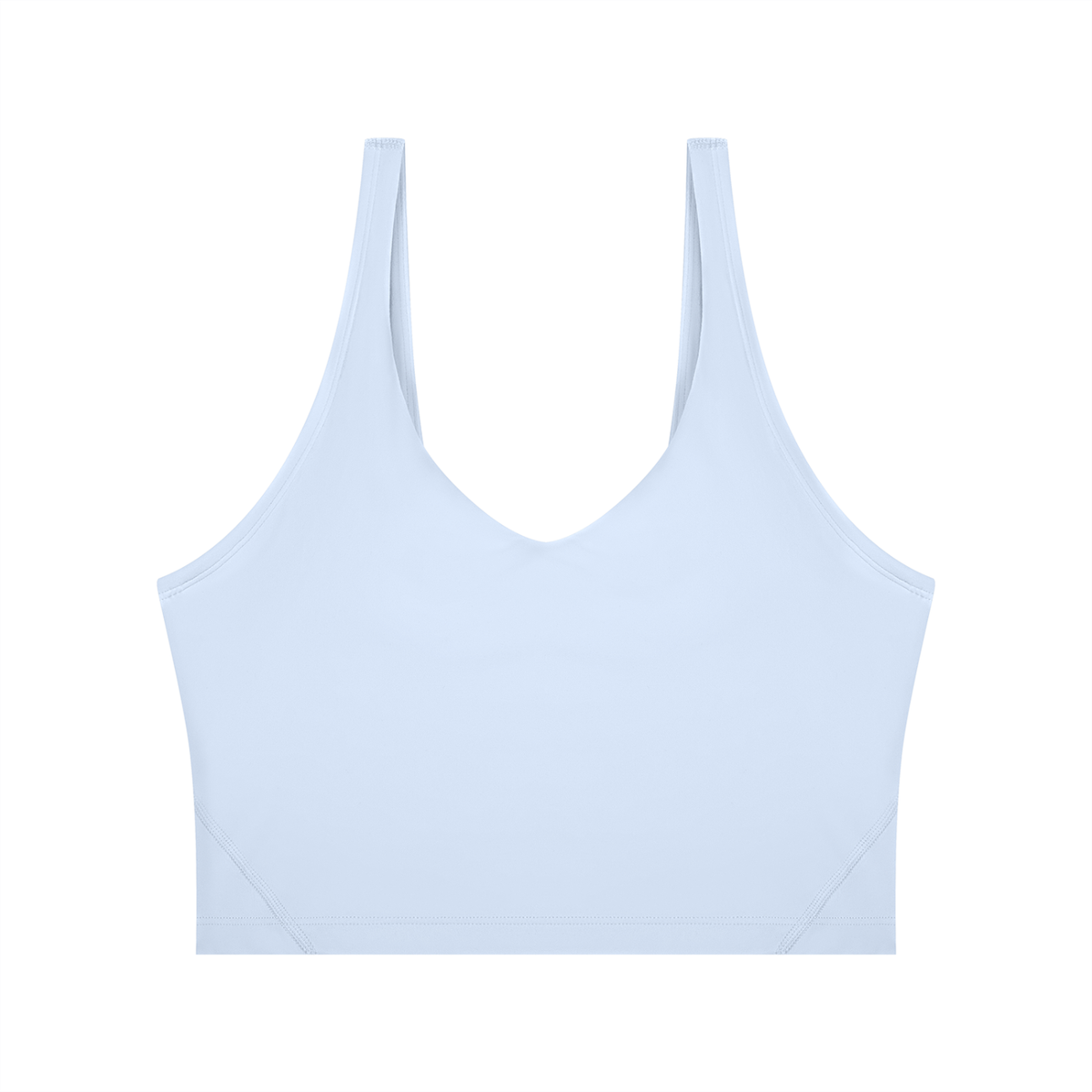 Cropped Yoga Tank in Light Blue, front