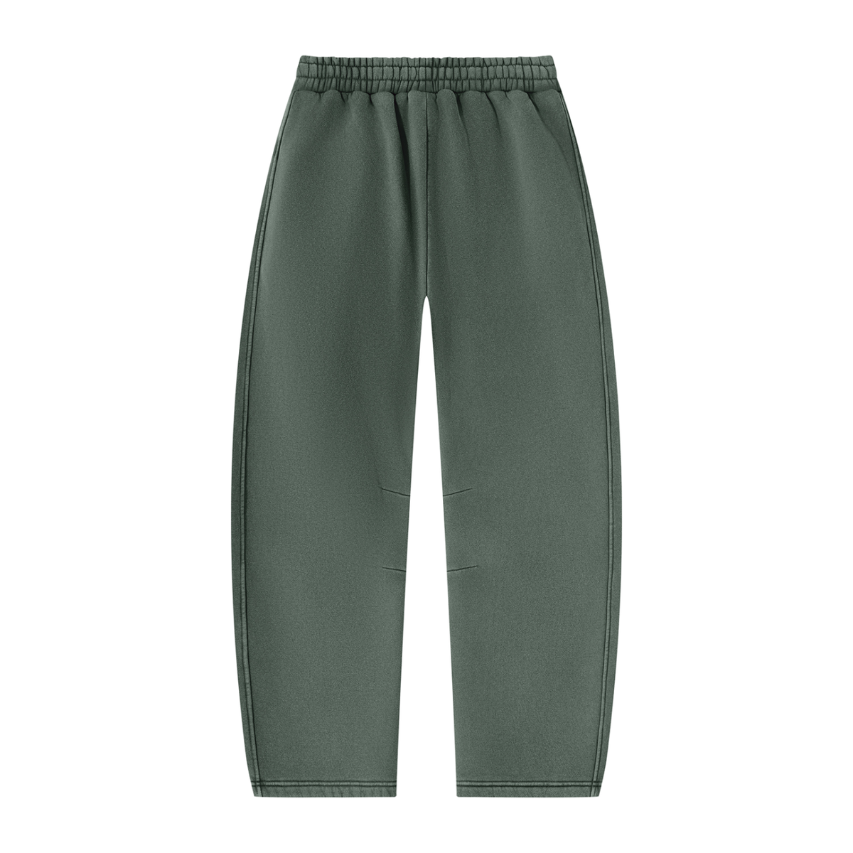 Vintage Wash Barrel Leg Sweatpants in Washed Green, back