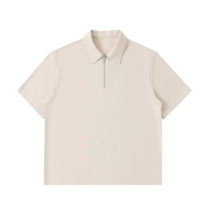 Half-Zip Cotton Polo