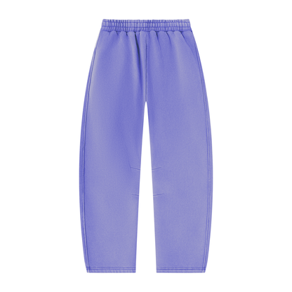 Vintage Wash Barrel Leg Sweatpants in Purple, back