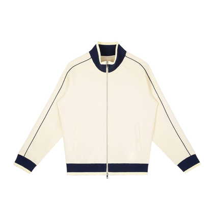 Colour Block Track Jacket in Mild Apricot, front