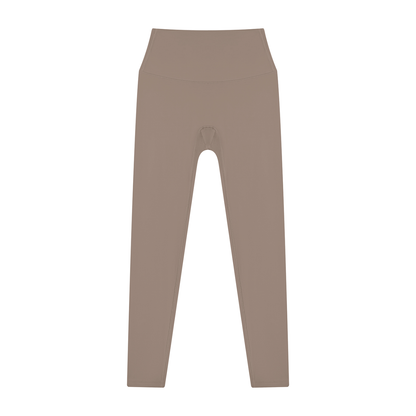 High Waisted Leggings in Taupe, front