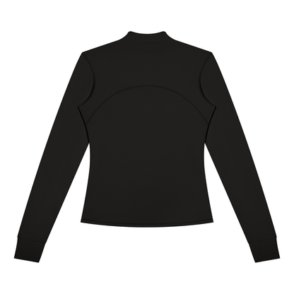 Women's Fitted Training Jacket in Black, back