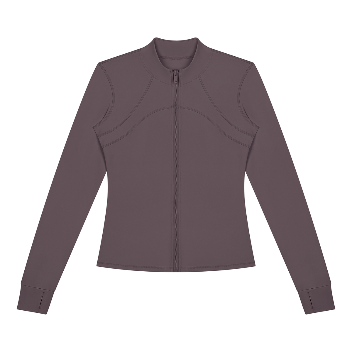 Women's Fitted Training Jacket in Plum Purple, front