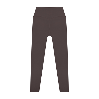 High Waisted Leggings in Dark Brown, back