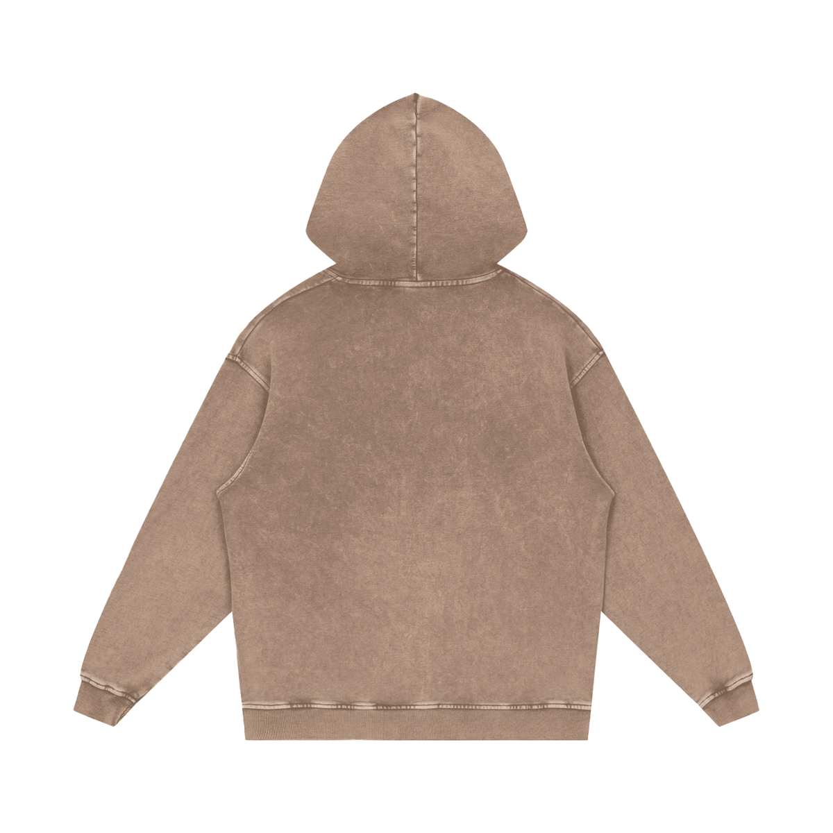 Snow Wash Heavyweight Hoodie in Sand, back