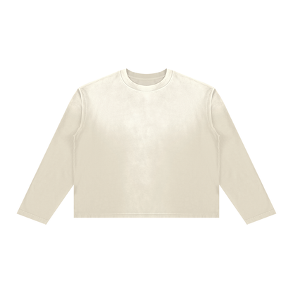 Sunfade Long Sleeve Tee in Apricot, front