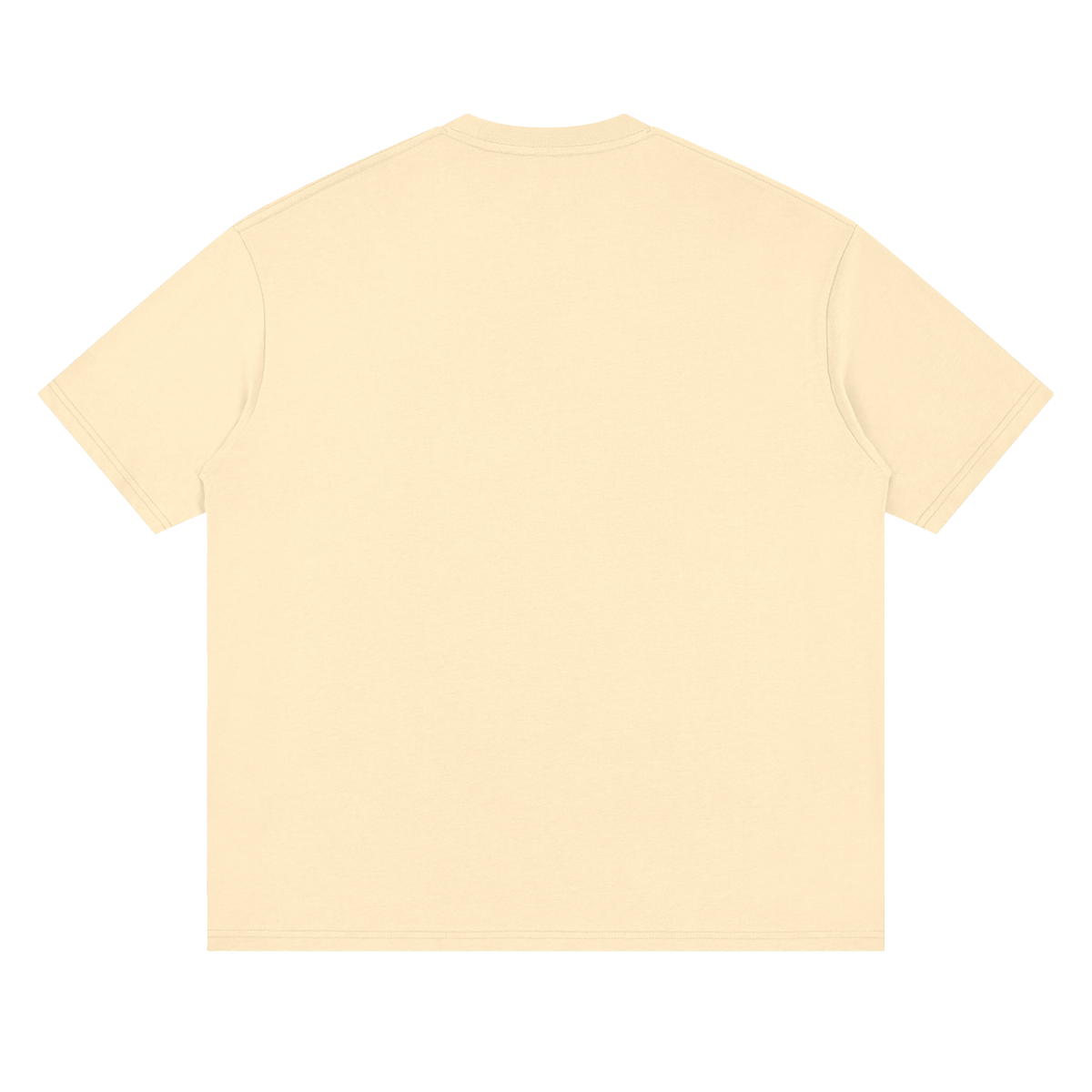 Oversized Drop Shoulder Tee in Light Apricot, back