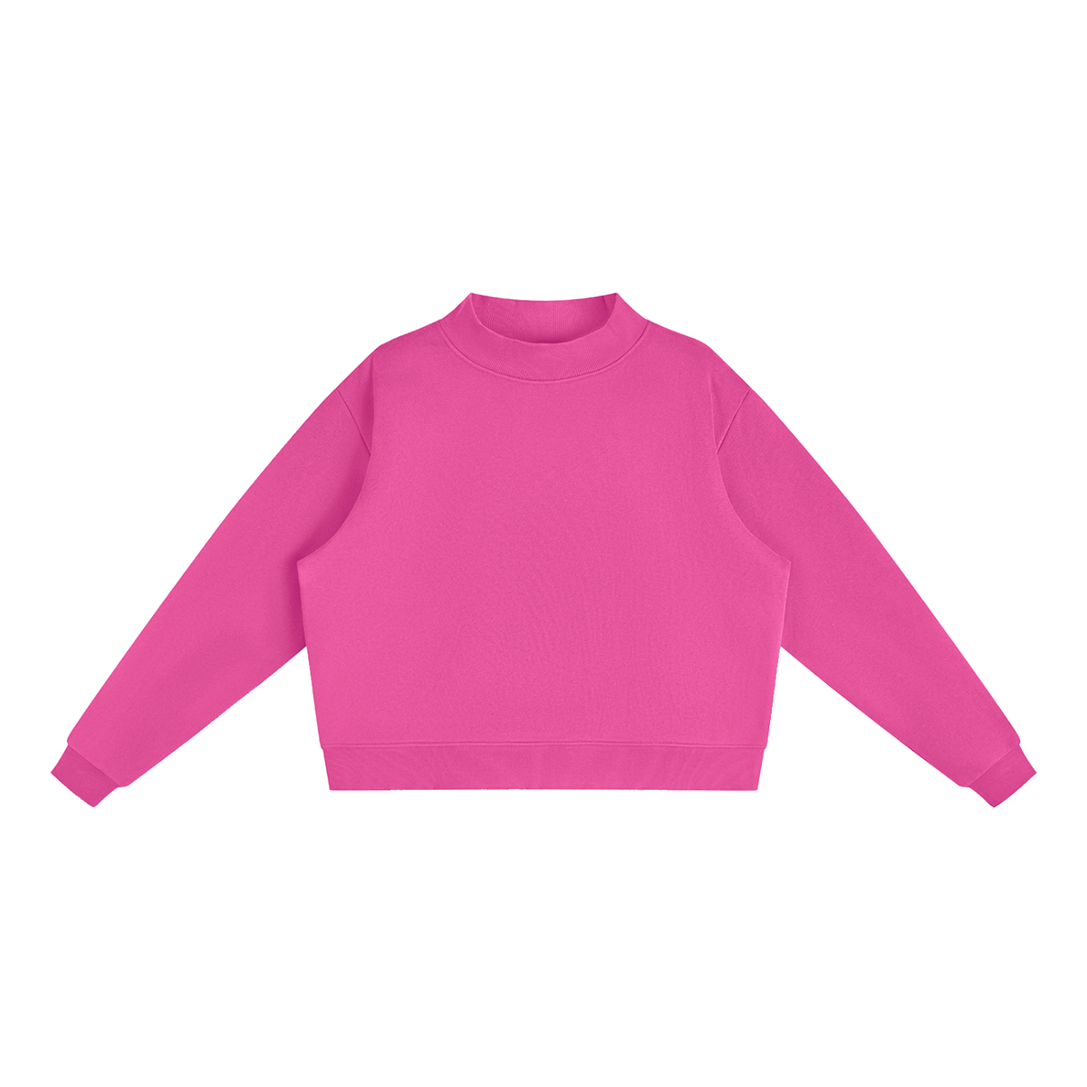 Women's Mock Neck Sweatshirt in Rose Red, front
