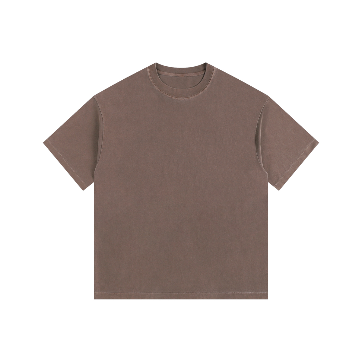 Vintage Wash Oversized Tee in Coffee, front