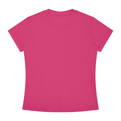 Women's Slim Fit Tee in Rose Red, front