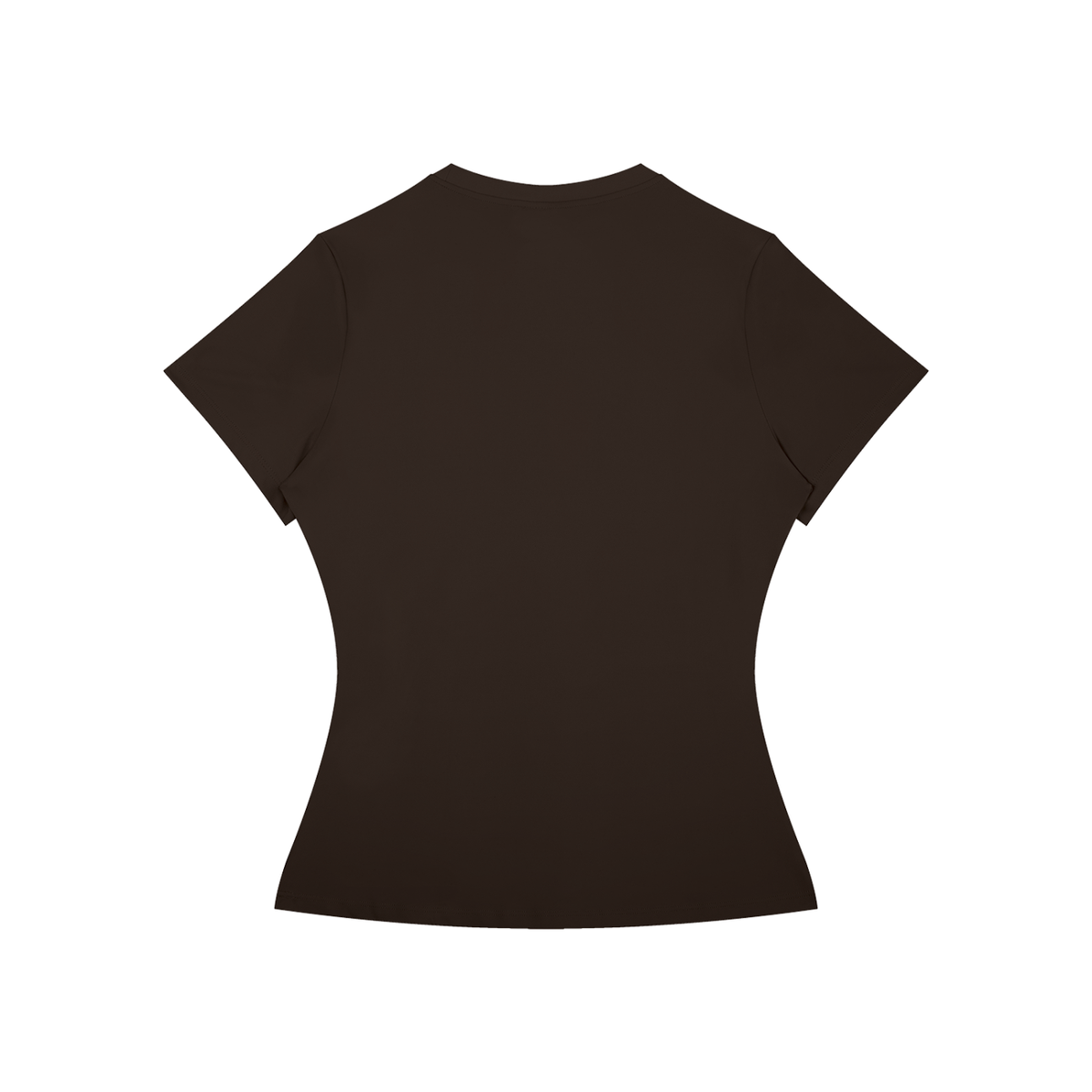 Women's Fitted Training Tee in Coffee, back