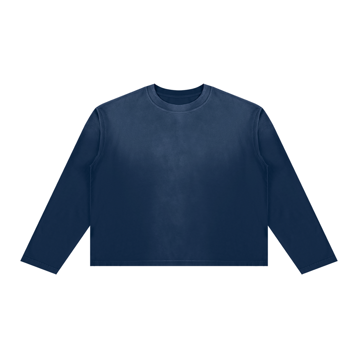 Sunfade Long Sleeve Tee in Navy, front