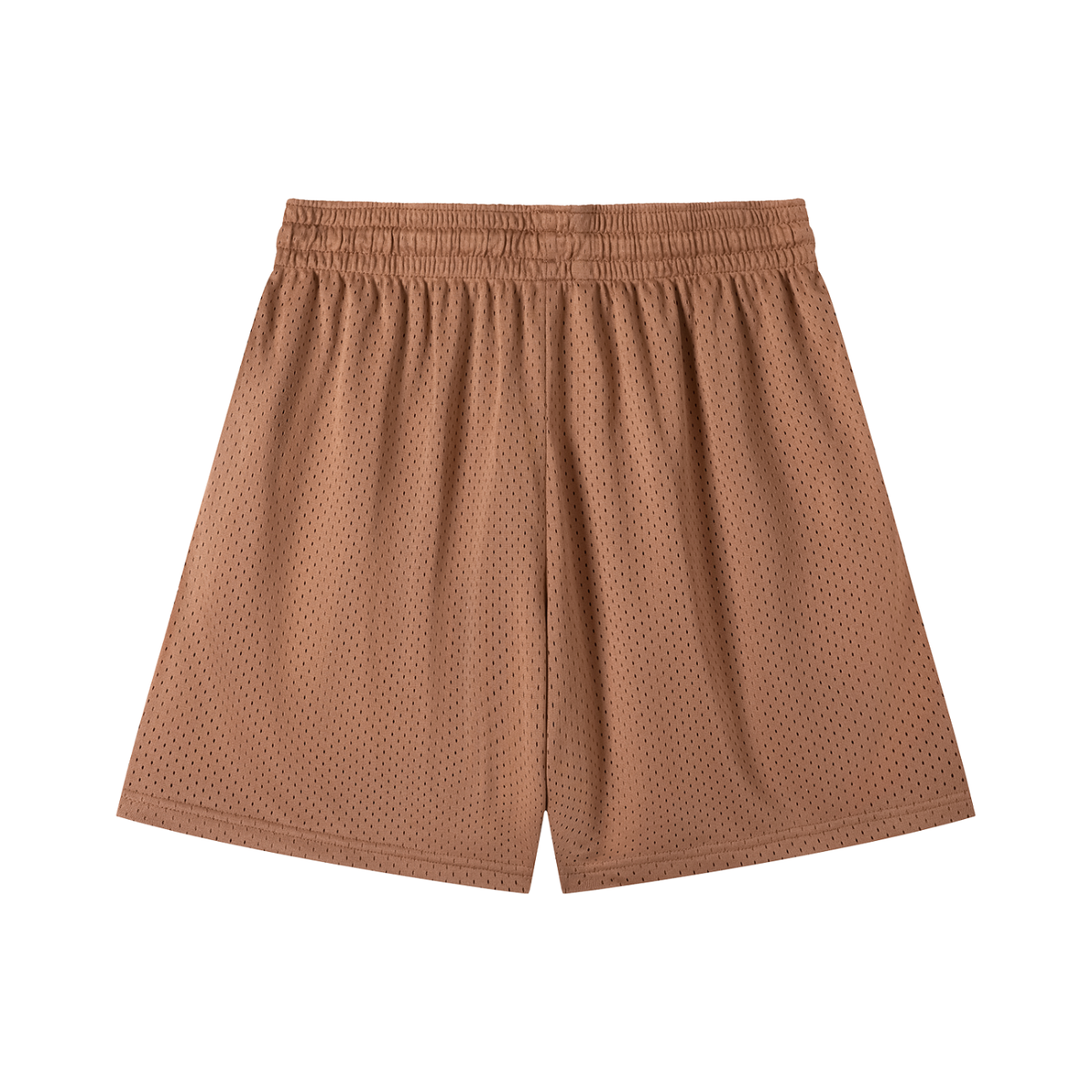 Mesh Training Shorts in Brown, back