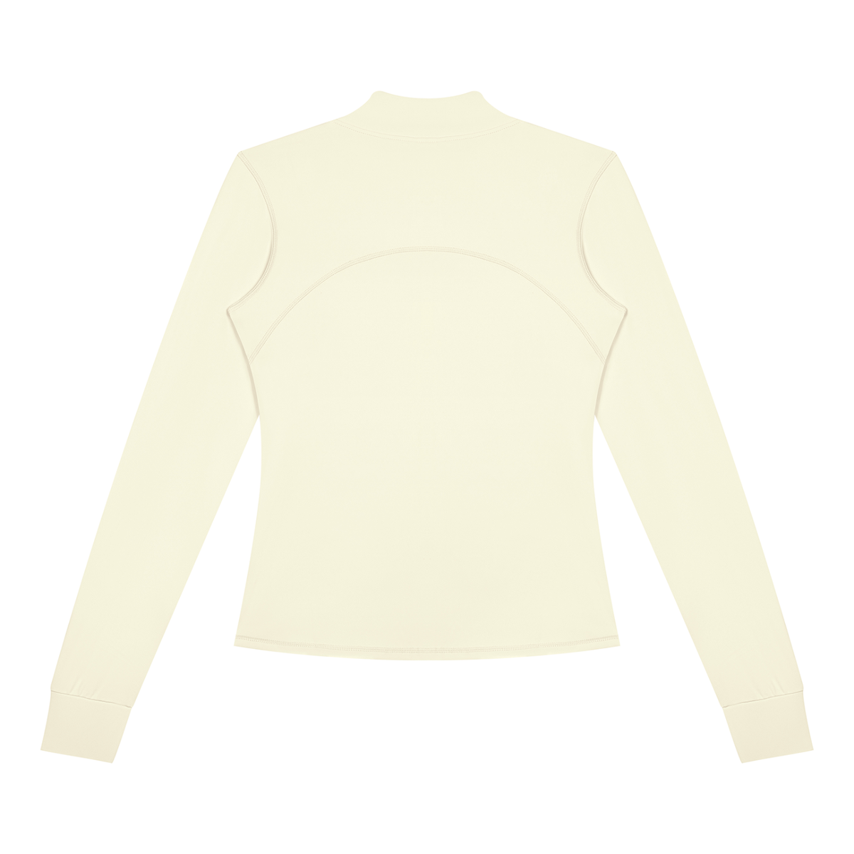 Women's Fitted Training Jacket in Beige, back