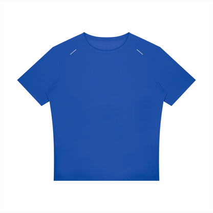 Reflective Raglan Running Tee in Bright Blue, front