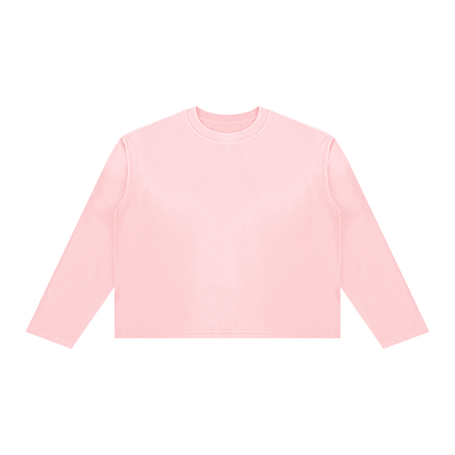 Sunfade Long Sleeve Tee in Pink, front