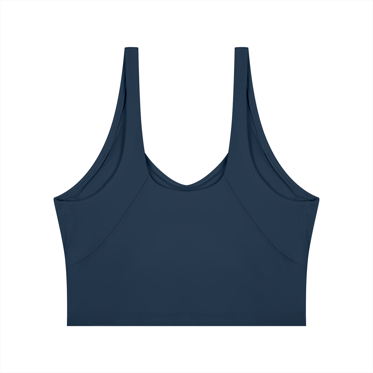 Cropped Yoga Tank in Navy, back