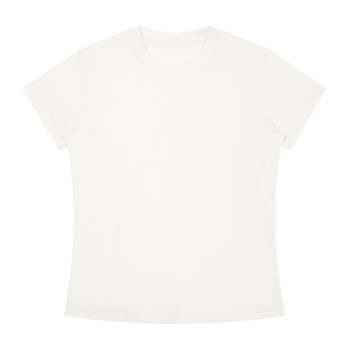 Women's Slim Fit Tee in White, front