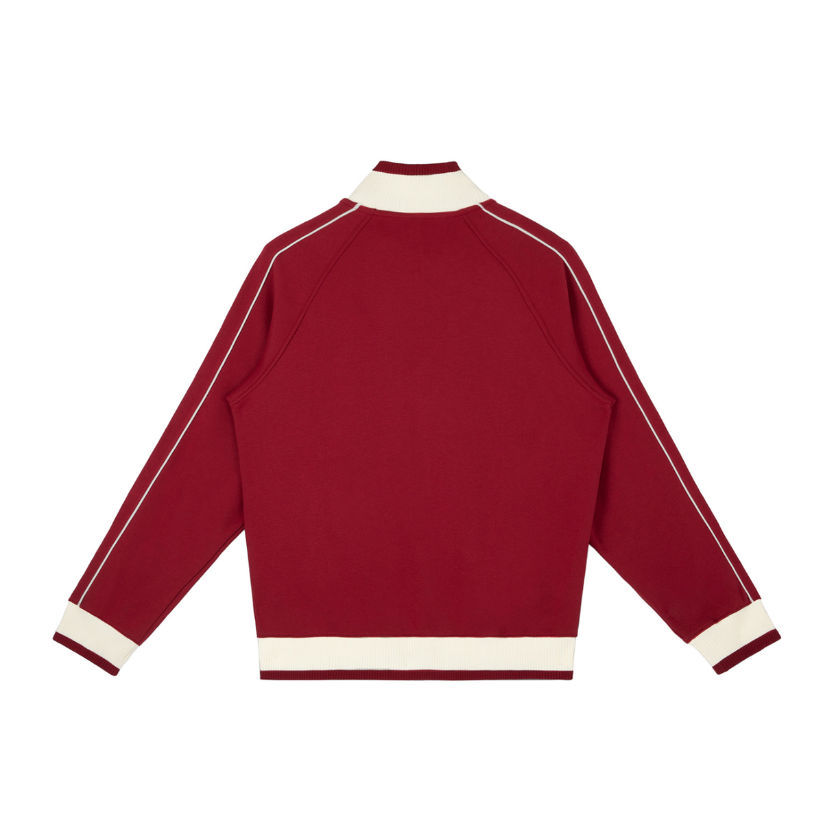 Colour Block Track Jacket in Red, back