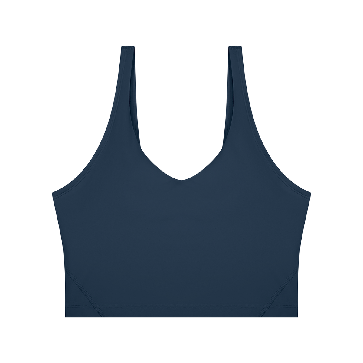 Cropped Yoga Tank in Navy, front