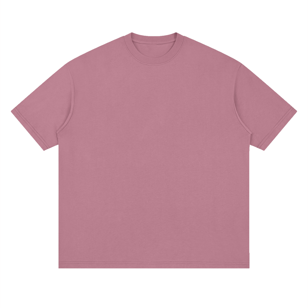 Oversized Drop Shoulder Tee in Bean Paste Red, front