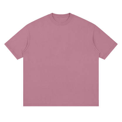 Oversized Drop Shoulder Tee in Bean Paste Red, front