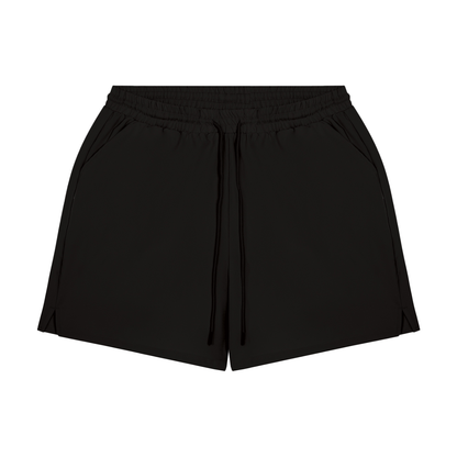 Men's Lined Running Shorts in Black, front