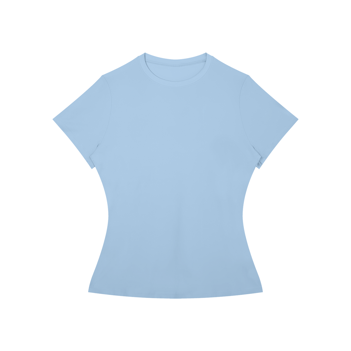 Women's Fitted Training Tee in Sky Blue, front