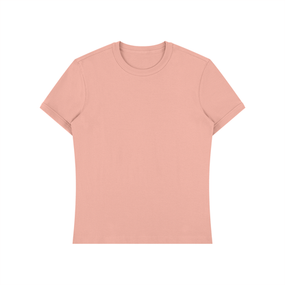 Slim Fit Stretch Tee in Pink, front