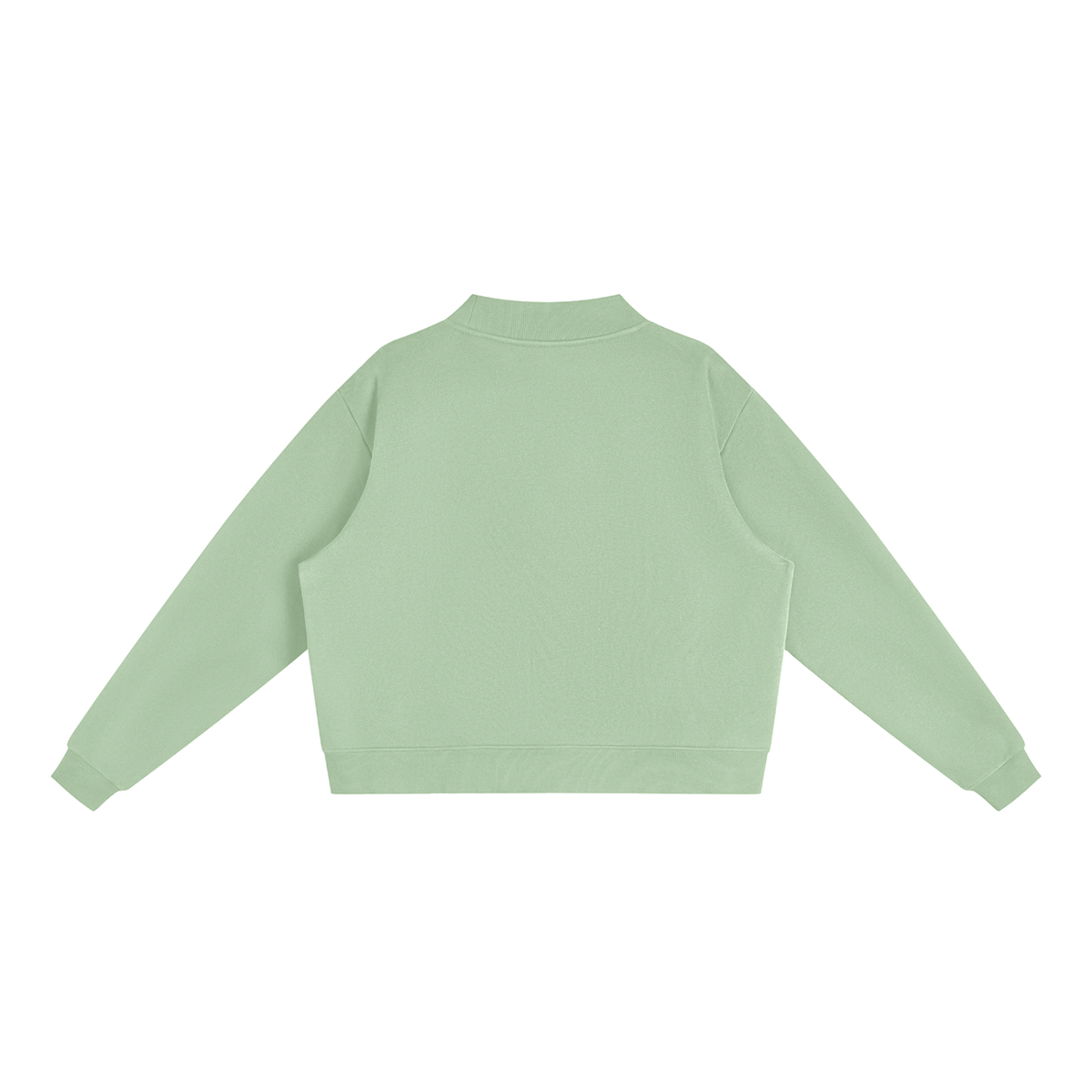 Women's Mock Neck Sweatshirt in Mint Green, back