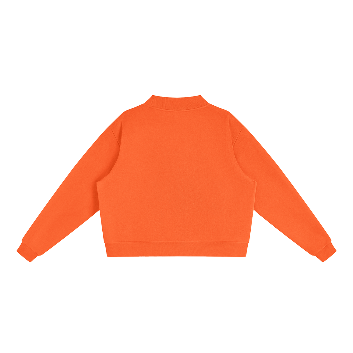 Women's Mock Neck Sweatshirt in Orange, back