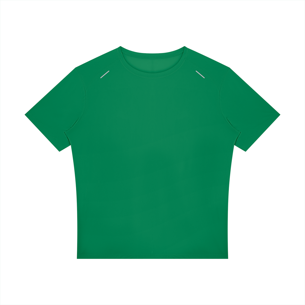Reflective Raglan Running Tee in Grass Green, front