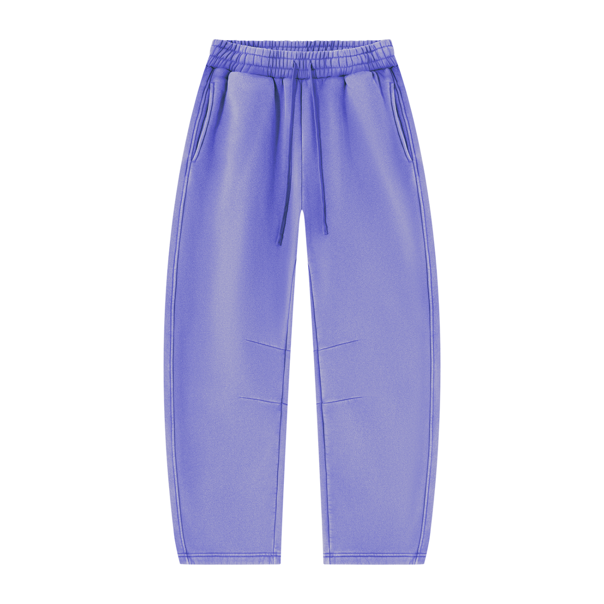 Vintage Wash Barrel Leg Sweatpants in Purple, front
