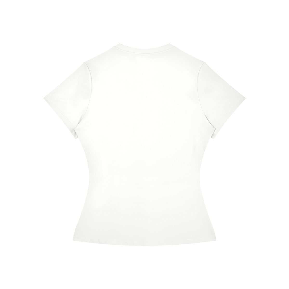 Women's Fitted Training Tee in White, back