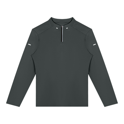 Quarter-Zip Training Top in Dark Grey, front