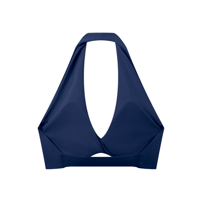 Halter Sports Bra in Navy, back