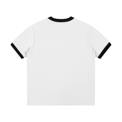 Ringer Tee in White, back