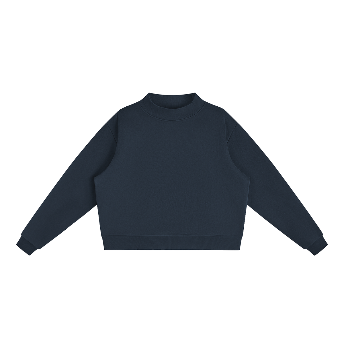 Women's Mock Neck Sweatshirt in Navy, front