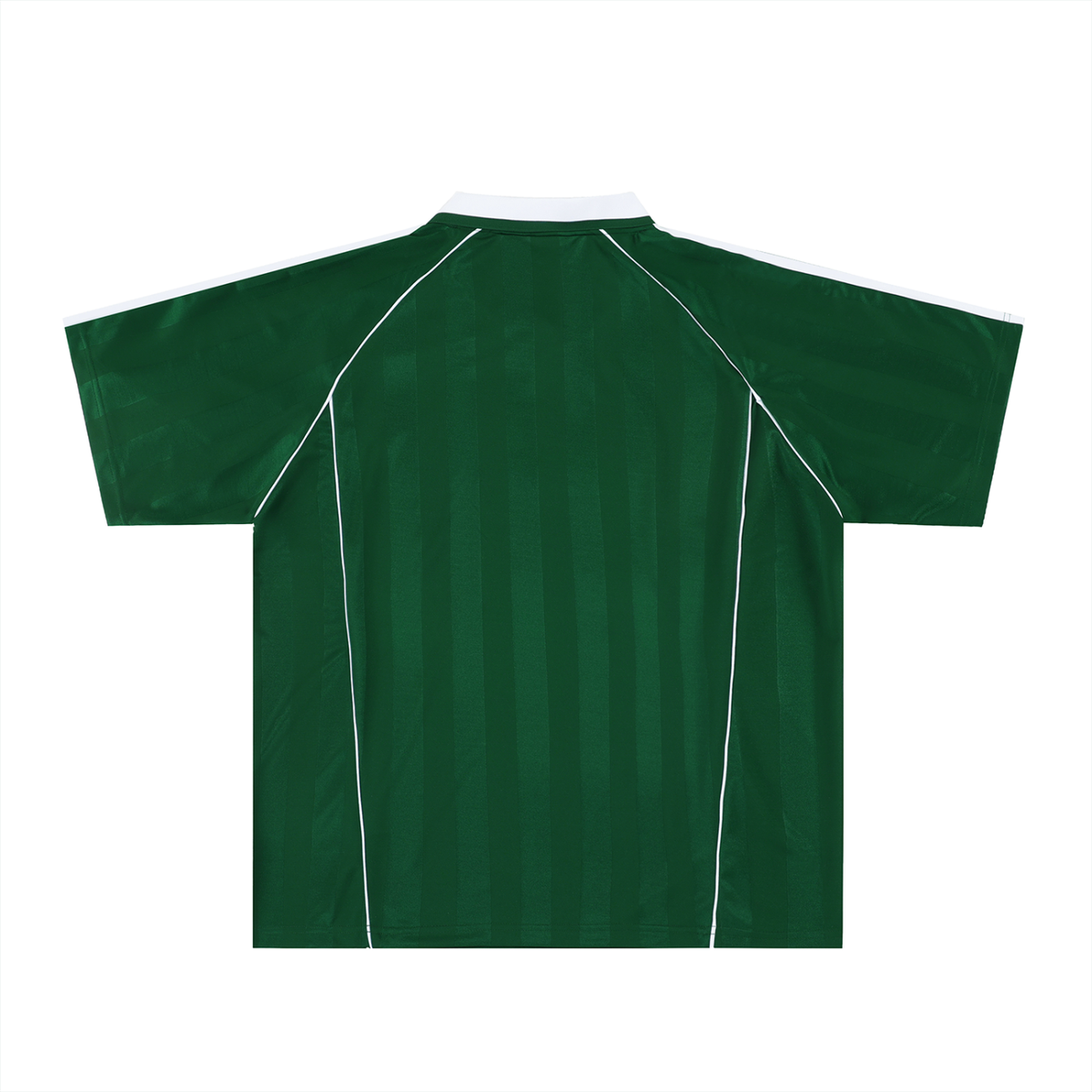 Collared Soccer Jersey in Dark Green with White, back