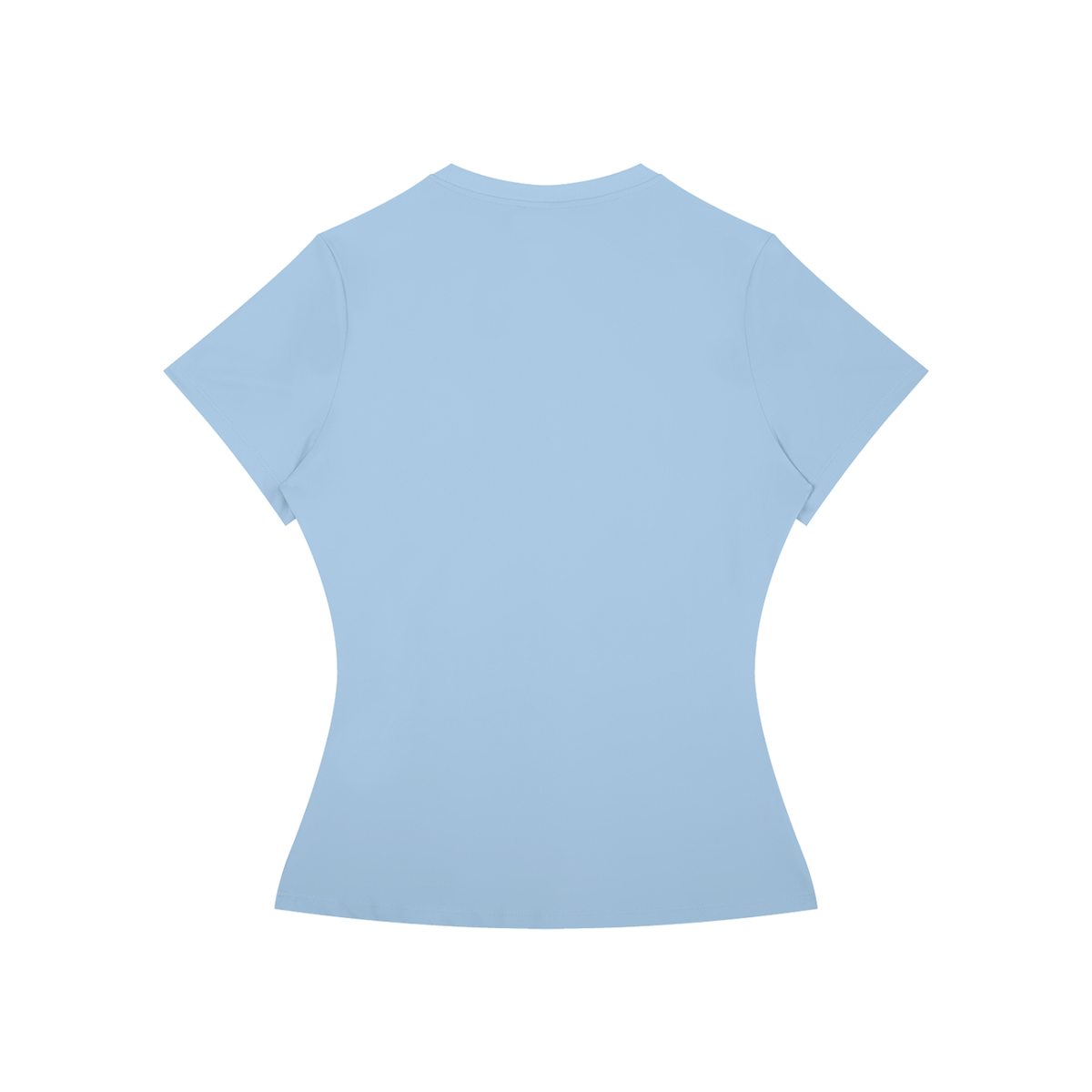 Women's Fitted Training Tee in Sky Blue, back