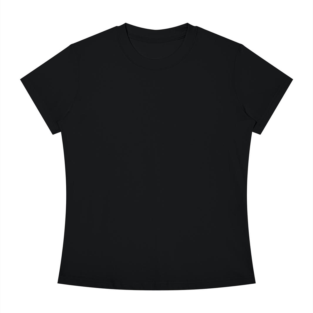 Women's Slim Fit Tee in Black, front