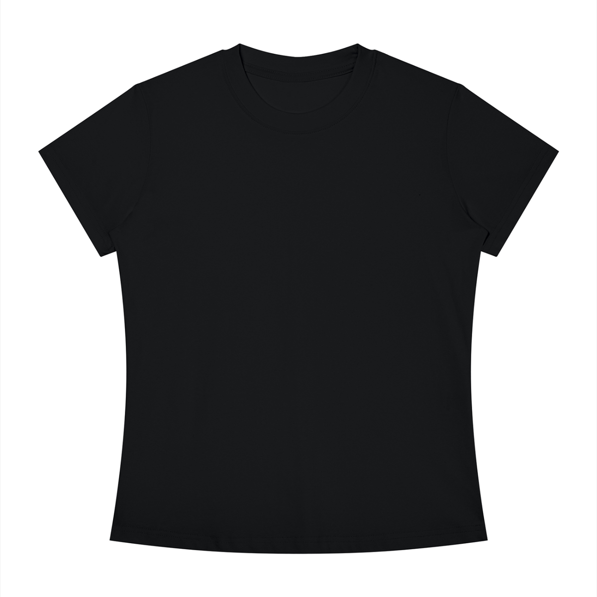 Women's Slim Fit Tee in Black, front