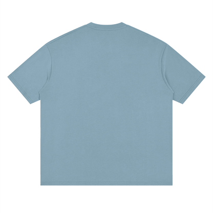 Oversized Drop Shoulder Tee in Rain Washed, back