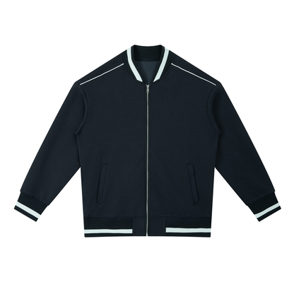 Contrast Piping Bomber Jacket