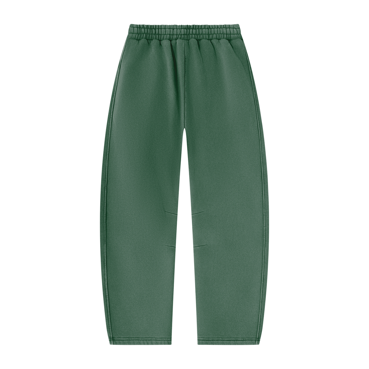 Vintage Wash Barrel Leg Sweatpants in Dark Green, back