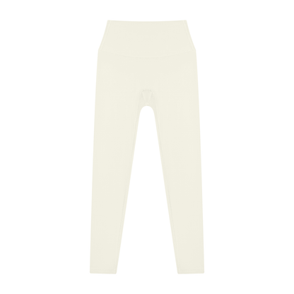 High Waisted Leggings in Beige, front