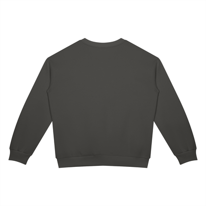Drop Shoulder Crew Sweatshirt in Charcoal Grey, back